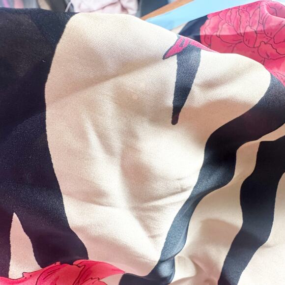 Topshop Cut Out Floral Zebra Stain Midi Slip Dress in Multicolor Size 8 NWT - Picture 6 of 13